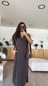 Acı Kahve Polo Yaka Cepli Marka Model Elbise