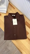 Acı Kahve Tek Cepli Poplin Kumaş Ravi Gömlek 