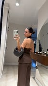 Acı Kahve Yelekli Pantolon Takım