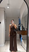 Acı Kahve Yelekli Pantolon Takım