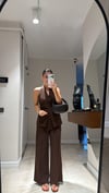 Acı Kahve Yelekli Pantolon Takım