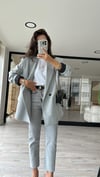 Açık Gri Marka Model Kesik Paça Mom Jean