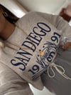 Acık Gri San Diego İşlemeli Sweat
