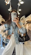 Açık Mavi Garnili Kot Ceket