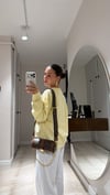 Açık Sarı Bisiklet Yaka İnce Sweatshirt