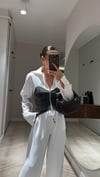 Antasit Ön Fermuarlı Gömlek Detaylı Jean Bluz