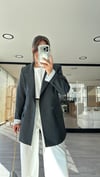 Antrasit Çizgili Astarlı Marka Model Blazer  Ceket 