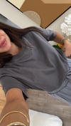 Antrasit Dekoratif Dikişli Bisiklet Yaka Dilvin Tshirt