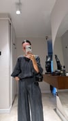 Antrasit Fakir Kol Bluz Pantolon Takım