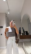 Antrasit Halter Yaka Crop Bluz 