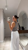 Antrasit Halter Yaka Crop Bluz 