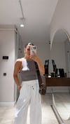 Antrasit Halter Yaka Crop Bluz 