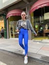 Antrasit Kaplan Baskılı Crop Sweat