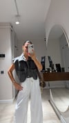 Antrasit Ön Cep Detaylı Jean Yelek