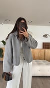 Antrasit Ön Fermuarlı Dik Yaka Marka Model Kaşe Ceket 