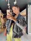 Antrasit Ribana Oversize Ceket