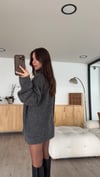 Antrasit Yarım Yaka Düğmeli Marka Model Kazak 