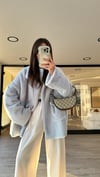 Bebe Mavi Çift Cepli Peluş Mont 