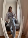 Bebe Mavi Yan Yırtmaçlı Bol Kargo Pantolon