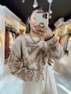 Bej Batik Oversize Sweat