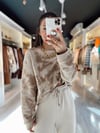 Bej Batik Oversize Sweat