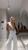 Bej Bel Bağlamalı Bluz