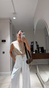 Bej Bel Bağlamalı Bluz
