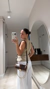 Bej Belden Kemer Detaylı Yelek