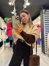 Bej Renk Marka Model Kol Detaylı Sweat