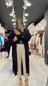 Bej Renk Pileli Korse Kemerli Şalvar Pantolon 