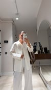Beyaz Arka Ribana Detaylı Gömlek 