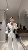 Beyaz Dantel Detaylı Bağlamalı Gömlek