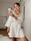 Beyaz File Detaylı Bluz