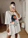 Beyaz Garfield Baskılı Tshirt