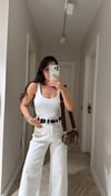 Beyaz Kemerli Bilek Boy Marka Model Jean