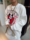 Beyaz Kırmızı Mickey Baskılı Sweat