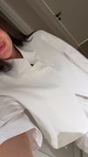 Beyaz Kısa Kol Crop Ceket Takım