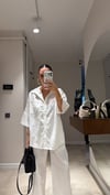 Beyaz Kısa Kol Tek Cepli Pantolon Takım
