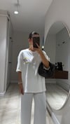 Beyaz Lakers Yazılı Tshirt