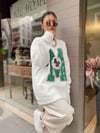 Beyaz Mickey Baskılı Sweat