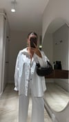 Beyaz Oversize Poplin Gömlek