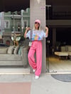 Beyaz Pembe Kaplan Baskılı Tshirt