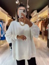 Beyaz Ravi Oversize Basic Sweat