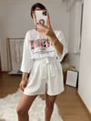 Beyaz Start Baskılı Tshirt
