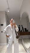 Beyaz Tek Cepli Oversize Poplin Gömlek