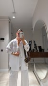 Beyaz Tek Cepli Oversize Poplin Gömlek