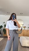 Beyaz Vatkalı Marka Model Basic Tshirt