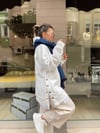 Beyaz Yanı Çıtçıtlı Şardonlu Sweat