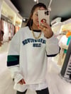 Beyaz Yazı Detaylı Şardonlu Sweat