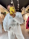 Beyaz Yeşil Yazılı Sweat